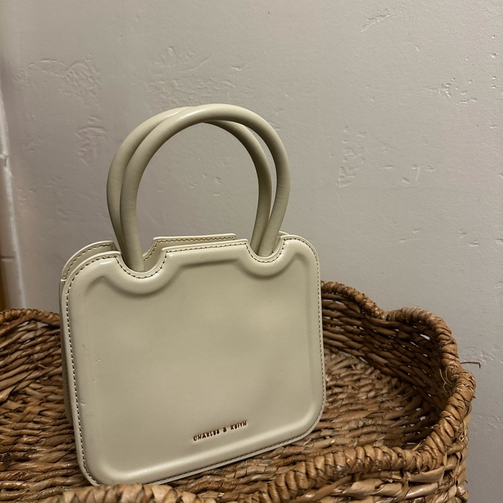 Charles & Keith Elegant Mini Bag in Light Cream - Picture 5 of 7